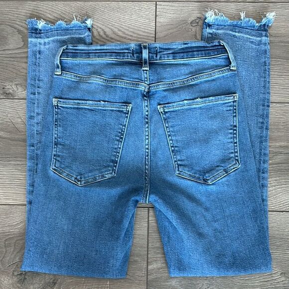 Agolde‎ High Rise Crop Stretch Skinny Blue Jeans Size 25 - Picture 4 of 12